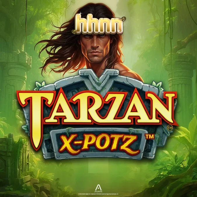 Interface do jogo de slot Tarzan X-Potz com tema de selva